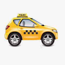 黄色出租车图形素材