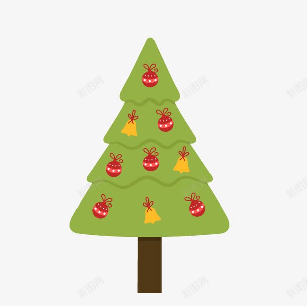 带礼物球的圣诞树png免抠素材_88icon https://88icon.com 圣诞装饰 带礼物的圣诞树 矢量居家装饰