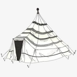 蒙古帐篷手绘素材