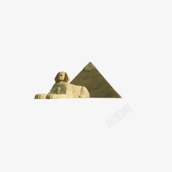 金字塔和狮身人面像素材