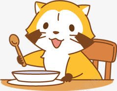 卡通狸猫png免抠素材_88icon https://88icon.com 卡通 吃饭 狸猫