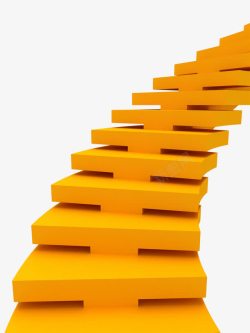 木制台阶黄色木制阶梯高清图片