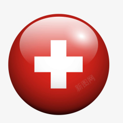 红十字会红色圆形质感素材