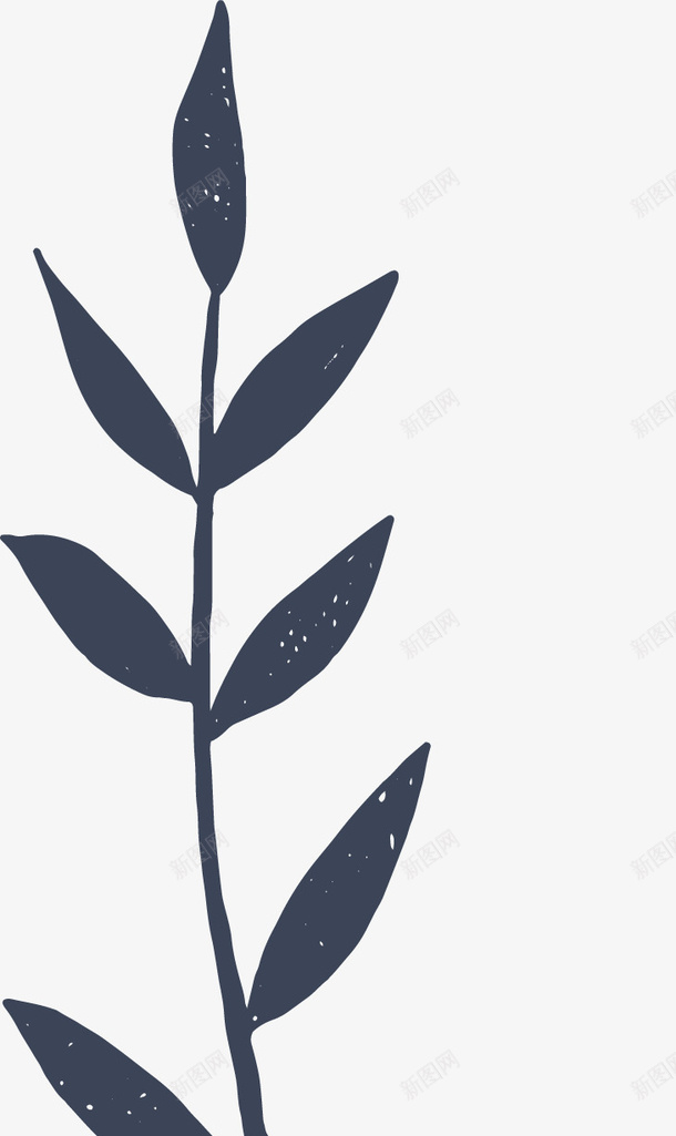黑色手绘叶子装饰png免抠素材_88icon https://88icon.com 卡通植物 叶子 手绘植物 植物 植物装饰 花叶 草叶