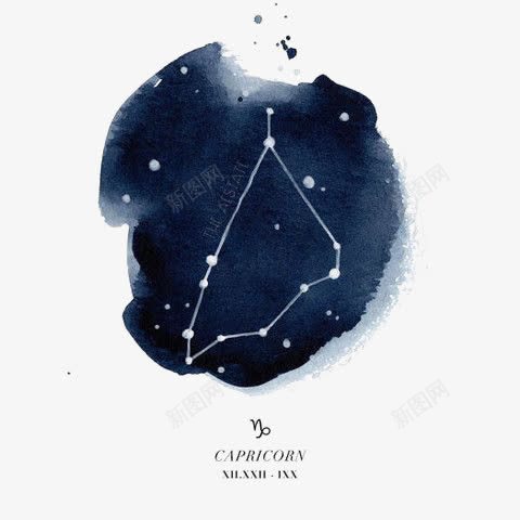 创意星座png免抠素材_88icon https://88icon.com 星座 星座插画 星空 水墨 蓝色