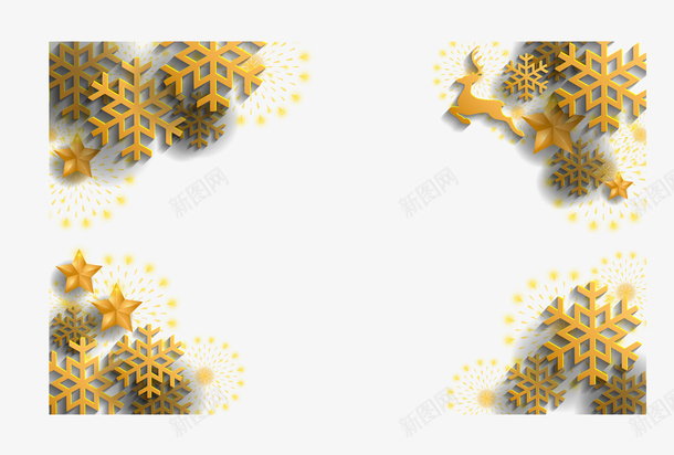 圣诞新年雪花海报边框装饰矢量图ai免抠素材_88icon https://88icon.com 圣诞 圣诞节框子 新年 海报边框 猪年 猪年海报 矢量图 雪花 雪花装饰