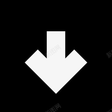 方形填充按钮的向下箭头图标图标