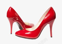 红色喜庆高跟鞋素材