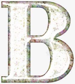 彩色花纹字母B素材