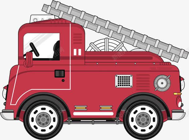 救援车png免抠素材_88icon https://88icon.com 卡通的 可爱的 手绘的 救护车 救援车 红色的 警车
