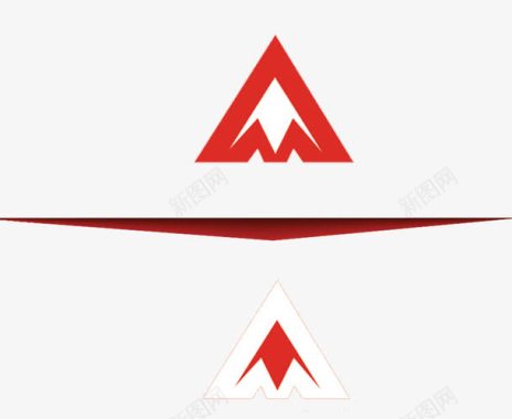 红色三角图形图标图标