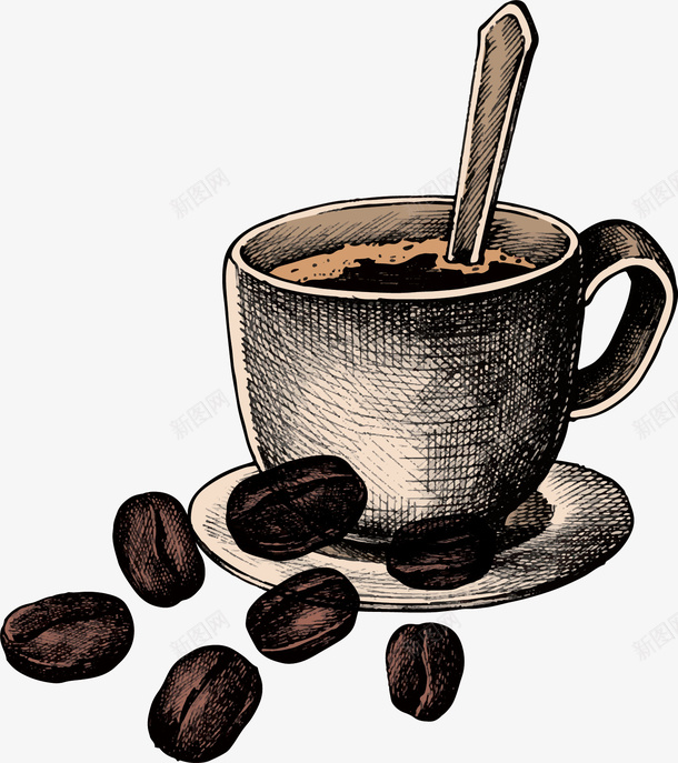 手绘风咖啡豆咖啡矢量图ai免抠素材_88icon https://88icon.com 咖啡 咖啡豆 手绘咖啡 手绘风 矢量png 自制咖啡 矢量图