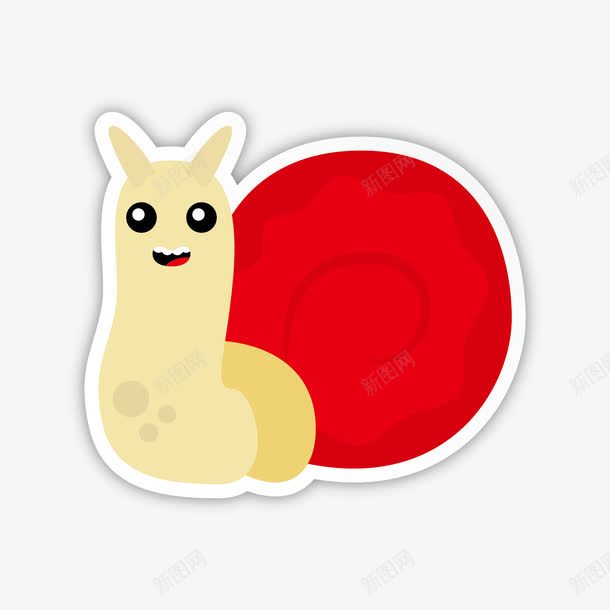 卡通蜗牛png免抠素材_88icon https://88icon.com 卡通 土黄色 手绘 红色 蜗牛