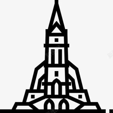 旅行建筑瓦杜兹大教堂图标图标