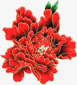 中秋节红色花朵展板素材