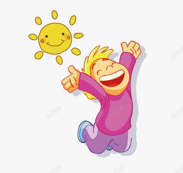 卡通儿童和太阳png免抠素材_88icon https://88icon.com 儿童 卡通 幼儿