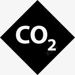 不健康警告CO2的标志图标高清图片