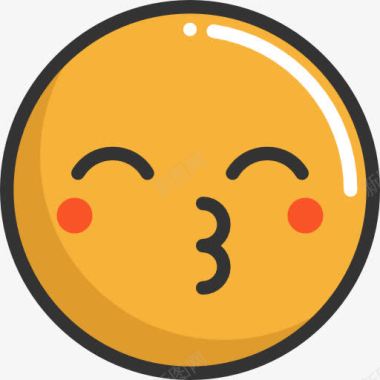 吻额头吻图标图标