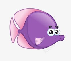 紫色尖嘴鱼矢量图素材