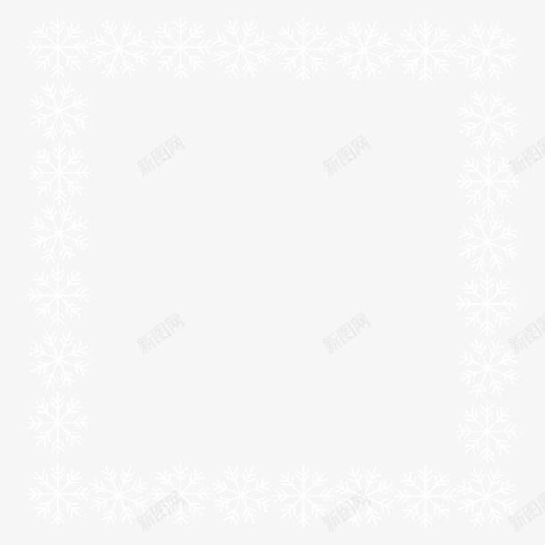 雪花边框png免抠素材_88icon https://88icon.com 白色 纹理 装饰 边框