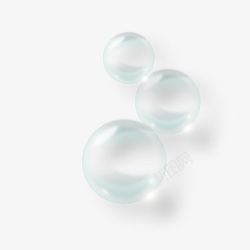 蓝色透明水泡素材