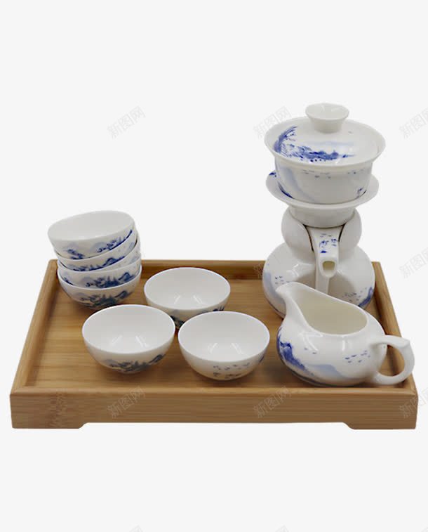 成套茶具png免抠素材_88icon https://88icon.com 茶具 茶壶 茶盘 茶碗