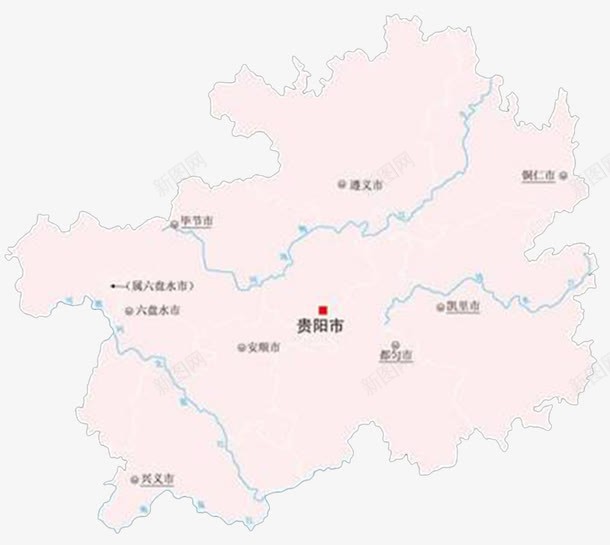 粉色贵州地图png免抠素材_88icon https://88icon.com 坐标 粉色 贵州地图