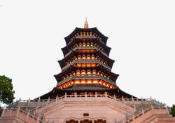 雷峰塔夜景素材