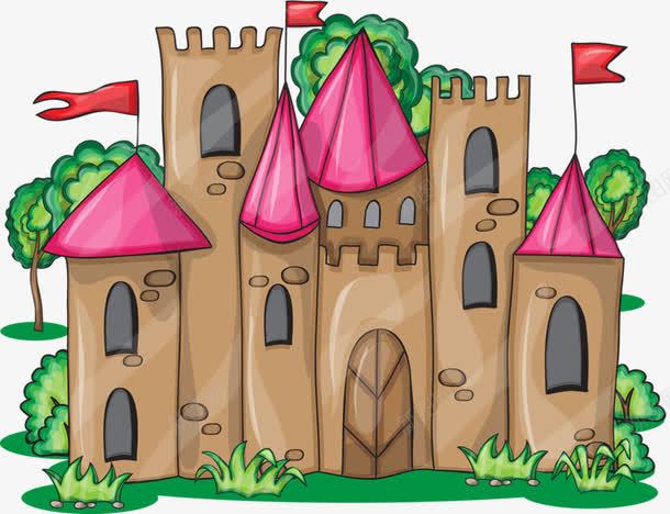 魔幻城堡png免抠素材_88icon https://88icon.com 卡通 城堡 建筑 绿树成荫的城堡