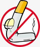 手绘卡通禁止吸烟图标图标