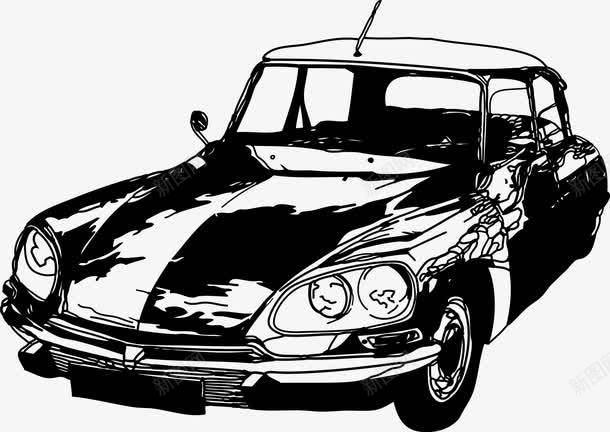 黑色创意手绘汽车轿车png免抠素材_88icon https://88icon.com 创意 手绘 汽车 轿车 黑色