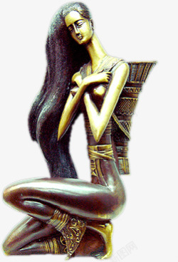 青铜美女雕塑素材