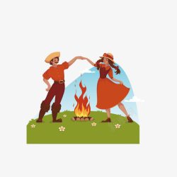 蓝天下起舞素材