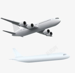 白色灰色飞机模型矢量图素材
