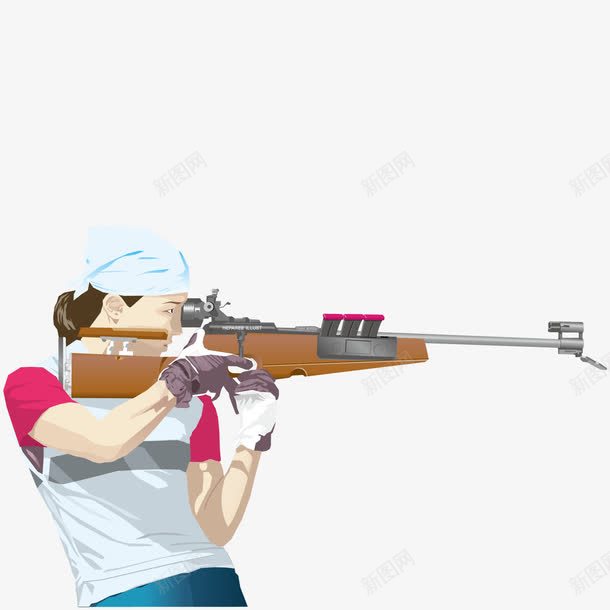 射击女孩png免抠素材_88icon https://88icon.com 卡通 女孩 射击