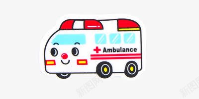 白色的救护车png免抠素材_88icon https://88icon.com 卡通 救护车 白色