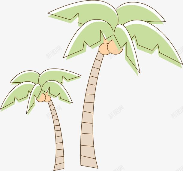 椰子树矢量图ai免抠素材_88icon https://88icon.com 椰子 椰子树 矢量椰子树 矢量图