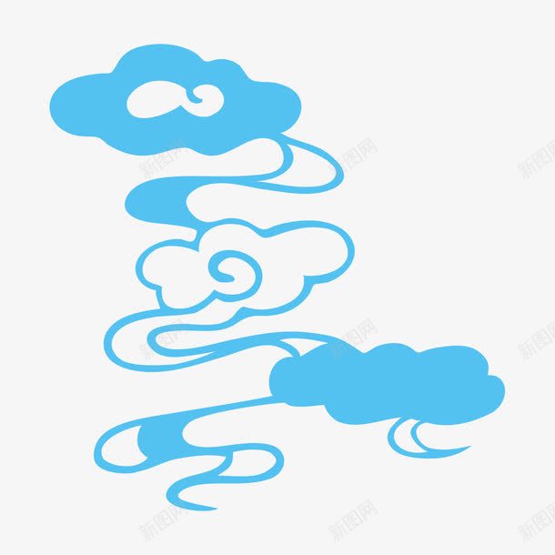 蓝色云朵图案png免抠素材_88icon https://88icon.com 云朵 卡通 图案 手绘 漂浮 简笔 线条 蓝色
