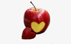 爱心苹果的水果中素材