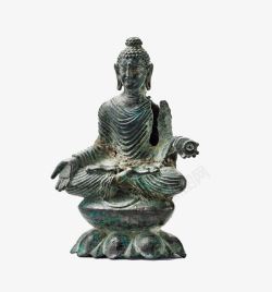 古代青铜制释迦牟尼佛雕像文物素材