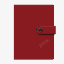 红色质感商务笔记本矢量图素材