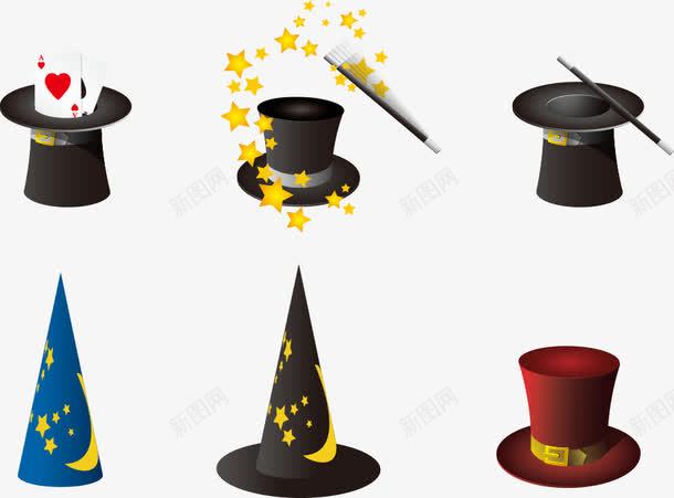 魔术道具png免抠素材_88icon https://88icon.com 卡通帽子 帽子 矢量帽子 魔术 魔术帽子 魔术道具