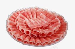红色锅底设计火锅肉卷高清图片