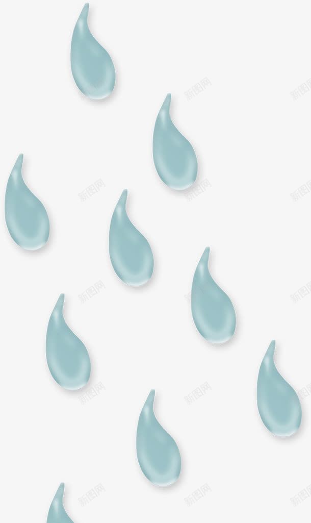 雨滴png免抠素材_88icon https://88icon.com 下雨 卡通 蓝色