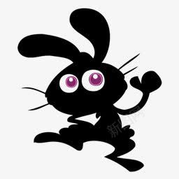 小黑兔跳起图标图标