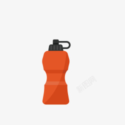 橙色运动水壶矢量图素材