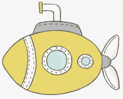 黄色潜艇卡通潜艇高清图片