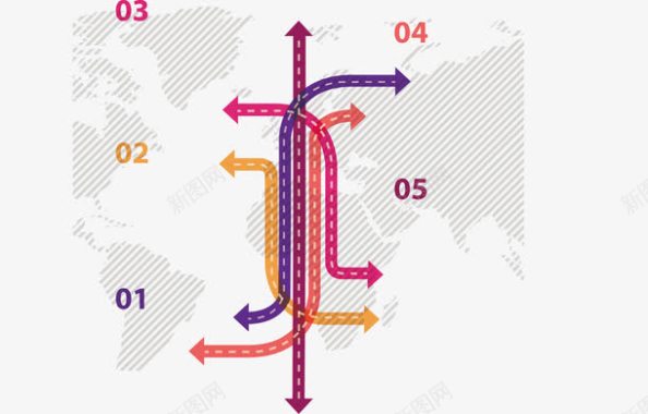 生涯规划ppt世界地图标注图标