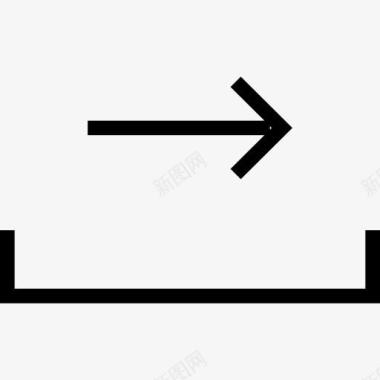 抽象公鸡邮件界面符号右箭头在一个托盘图标图标