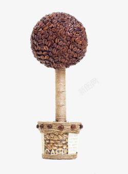 创意咖啡豆树素材